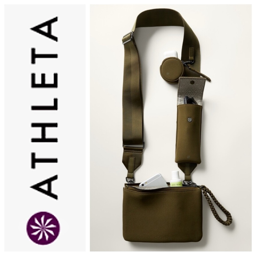 Athleta Revive Modular Crossbody Bag Olive NWT